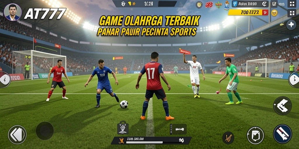 Screenshot AT777 menampilkan aksi seru dalam game olahraga.