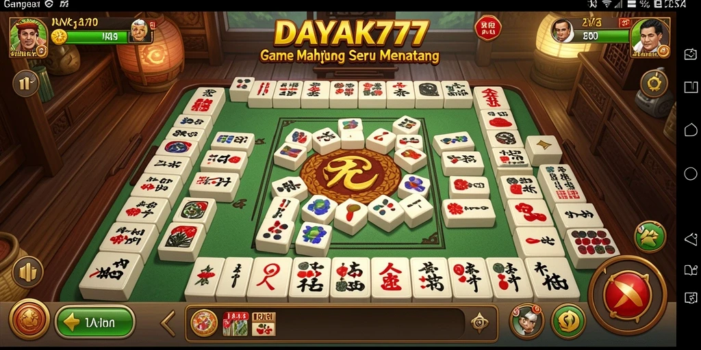 Tampilan gameplay DAYAK777 yang menarik dalam permainan Mahjong.