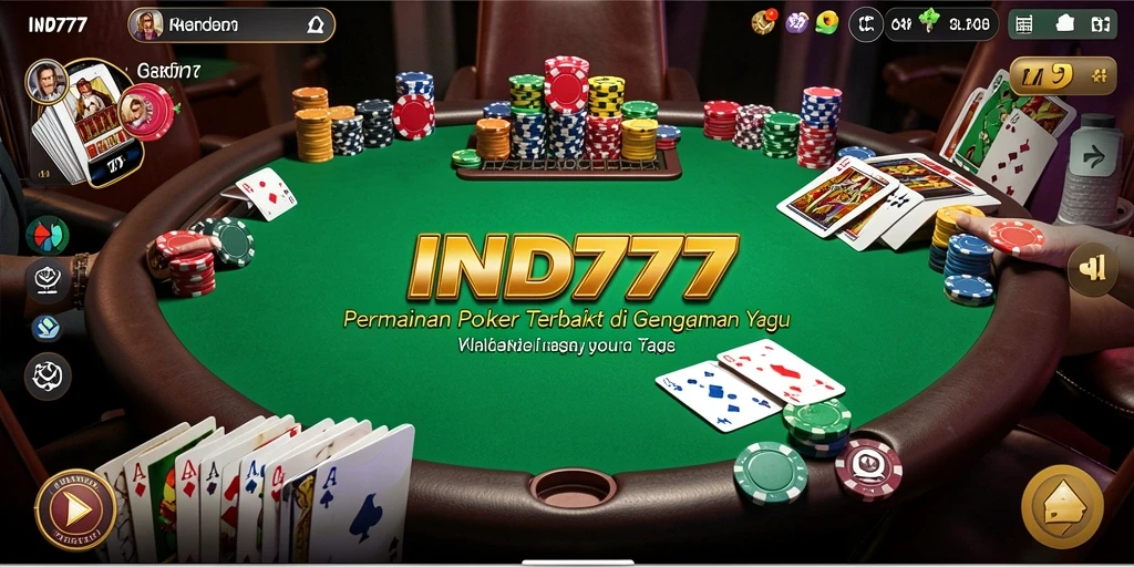 Tangkapan layar dari gameplay seru game Poker IND777.