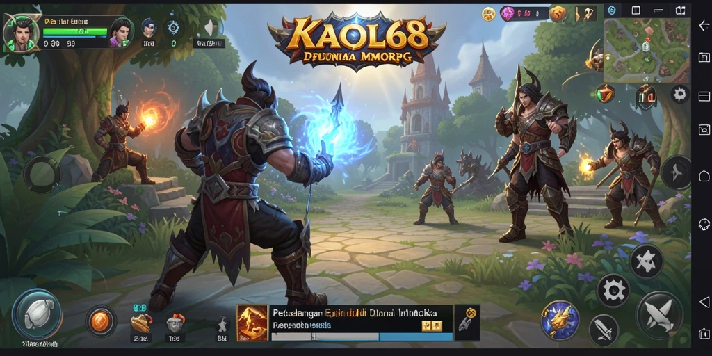 Tampilan gameplay KAOL68 yang menakjubkan dalam dunia MMORPG.